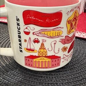 Starbucks Maryland Mug with Red and White Design